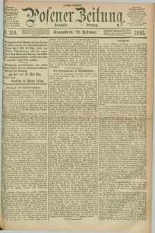 Posener Zeitung. Jg.90, Nr. 138 (24 Februar 1883) - Morgen=Ausgabe.