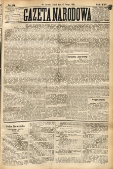 Gazeta Narodowa. 1886, nr 34