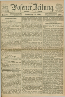 Posener Zeitung. Jg.90, Nr. 219 (29 März 1883) - Morgen=Ausgabe.