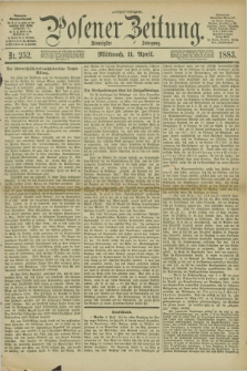 Posener Zeitung. Jg.90, Nr. 252 (11 April 1883) - Morgen=Ausgabe.