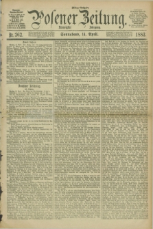 Posener Zeitung. Jg.90, Nr. 262 (14 April 1883) - Mittag=Ausgabe.