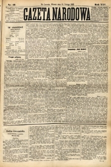 Gazeta Narodowa. 1886, nr 43