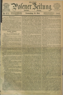 Posener Zeitung. Jg.90, Nr. 373 (31 Mai 1883) - Mittag=Ausgabe.