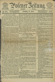 Posener Zeitung. Jg.90, Nr. 402 (12 Juni 1883) - Morgen=Ausgabe.