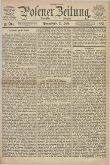 Posener Zeitung. Jg.90, Nr. 504 (21 Juli 1883)