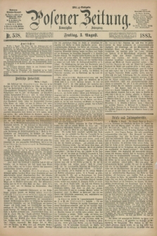 Posener Zeitung. Jg.90, Nr. 538 (3 August 1883) - Mittag=Ausgabe.
