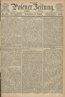 Posener Zeitung. Jg.90, Nr. 576 (18 August 1883) - Morgen=Ausgabe.