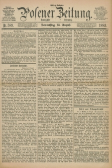 Posener Zeitung. Jg.90, Nr. 589 (23 August 1883) - Mittag=Ausgabe.