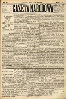 Gazeta Narodowa. 1886, nr 72