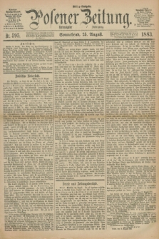 Posener Zeitung. Jg.90, Nr. 595 (25 August 1883) - Mittag=Ausgabe.
