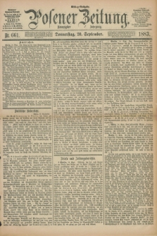 Posener Zeitung. Jg.90, Nr. 661 (20 September 1883) - Mittag=Ausgabe.