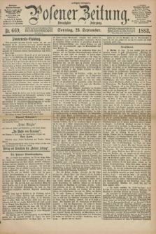 Posener Zeitung. Jg.90, Nr. 669 (23 September 1883) + dod.