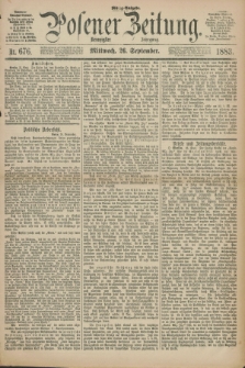 Posener Zeitung. Jg.90, Nr. 676 (26 September 1883) - Mittag=Ausgabe.