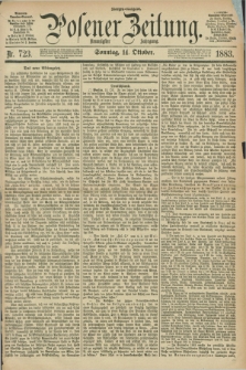 Posener Zeitung. Jg.90, Nr. 723 (14 Oktober 1883) - Morgen=Ausgabe. + dod.