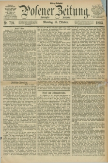 Posener Zeitung. Jg.90, Nr. 724 (15 Oktober 1883) - Mittag=Ausgabe.