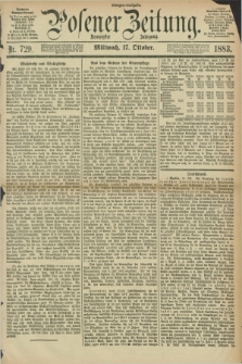 Posener Zeitung. Jg.90, Nr. 729 (17 Oktober 1883) - Morgen=Ausgabe.