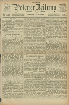 Posener Zeitung. Jg.90, Nr. 730 (17 Oktober 1883) - Mittag=Ausgabe.