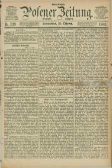 Posener Zeitung. Jg.90, Nr. 739 (20 Oktober 1883) - Mittag=Ausgabe.