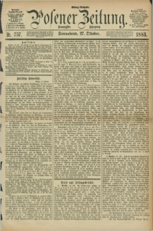 Posener Zeitung. Jg.90, Nr. 757 (27 Oktober 1883) - Mittag=Ausgabe.