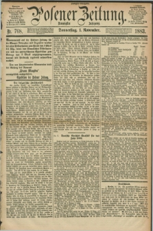 Posener Zeitung. Jg.90, Nr. 768 (1 November 1883) - Morgen=Ausgabe.