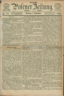 Posener Zeitung. Jg.90, Nr. 778 (5 November 1883) - Mittag=Ausgabe.