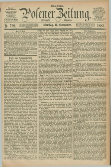 Posener Zeitung. Jg.90, Nr. 799 (13 November 1883) - Mittag=Ausgabe.