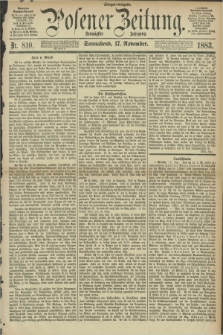 Posener Zeitung. Jg.90, Nr. 810 (17 November 1883) - Morgen=Ausgabe.