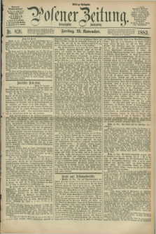 Posener Zeitung. Jg.90, Nr. 826 (23 November 1883) - Mittag=Ausgabe.