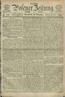 Posener Zeitung. Jg.90, Nr. 829 (24 November 1883) - Mittag=Ausgabe.