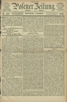 Posener Zeitung. Jg.90, Nr. 846 (1 Dezember 1883) - Morgen=Ausgabe.