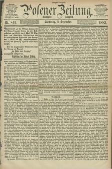 Posener Zeitung. Jg.90, Nr. 849 (2 Dezember 1883) - Morgen=Ausgabe. + dod.