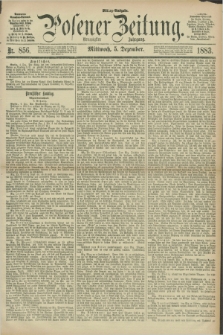 Posener Zeitung. Jg.90, Nr. 856 (5 Dezember 1883) - Mittag=Ausgabe.