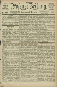 Posener Zeitung. Jg.90, Nr. 865 (8 Dezember 1883) - Mittag=Ausgabe.