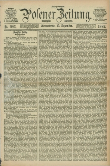 Posener Zeitung. Jg.90, Nr. 883 (15 Dezember 1883) - Mittag=Ausgabe.