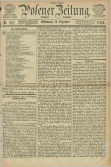 Posener Zeitung. Jg.90, Nr. 891 (19 Dezember 1883) - Morgen=Ausgabe.