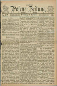 Posener Zeitung. Jg.90, Nr. 907 (27 Dezember 1883) - Mittag=Ausgabe.