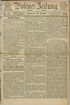 Posener Zeitung. Jg.90, Nr. 912 (29 Dezember 1883) - Morgen=Ausgabe.