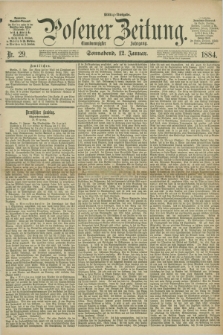 Posener Zeitung. Jg.91, Nr. 29 (12 Januar 1884) - Mittag=Ausgabe.