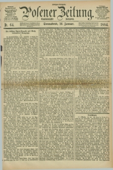 Posener Zeitung. Jg.91, Nr. 64 (26 Januar 1884) - Morgen=Ausgabe.