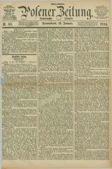 Posener Zeitung. Jg.91, Nr. 65 (26 Januar 1884) - Mittag=Ausgabe.