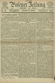 Posener Zeitung. Jg.91, Nr. 67 (27 Januar 1884) - Morgen=Ausgabe. + dod.