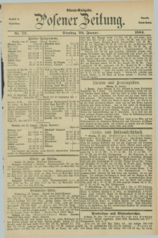 Posener Zeitung. Jg.91, Nr. 72 (29 Januar 1884) - Abend=Ausgabe.