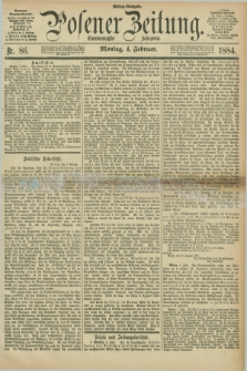 Posener Zeitung. Jg.91, Nr. 86 (4 Februar 1884) - Mittag=Ausgabe.