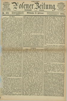 Posener Zeitung. Jg.91, Nr. 109 (13 Februar 1884) - Morgen=Ausgabe.