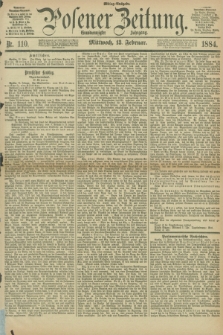 Posener Zeitung. Jg.91, Nr. 110 (13 Februar 1884) - Mittag=Ausgabe.