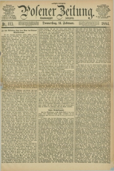 Posener Zeitung. Jg.91, Nr. 112 (14 Februar 1884) - Morgen=Ausgabe.