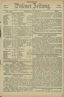 Posener Zeitung. Jg.91, Nr. 120 (16 Februar 1884) - Abend=Ausgabe.