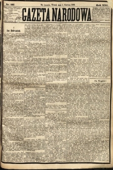 Gazeta Narodowa. 1886, nr 125