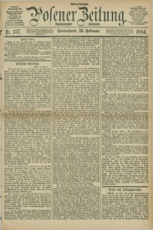 Posener Zeitung. Jg.91, Nr. 137 (23 Februar 1884) - Mittag=Ausgabe.