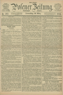 Posener Zeitung. Jg.91, Nr. 203 (20 März 1884) - Mittag=Ausgabe.